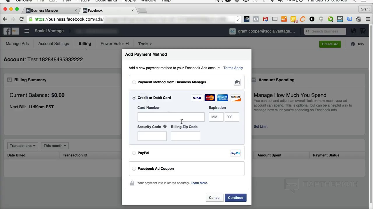 Account spend. Add payment. Facebook payment. How to connect payment method to ads account.