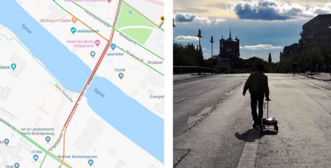 99 смартфонов и тележка создали пробку на дорогах Берлина - «Новости сети»