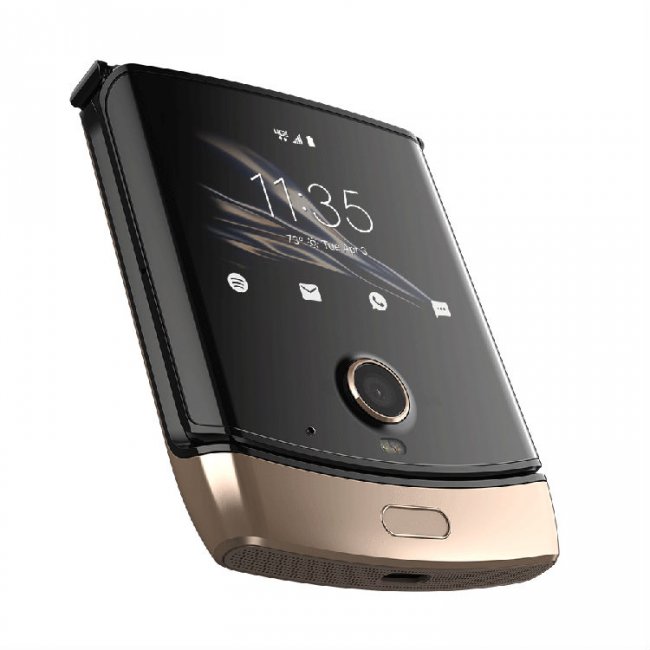 «Шпионское» фото складного смартфона Motorola razr в золотистом цвете - «Новости сети»