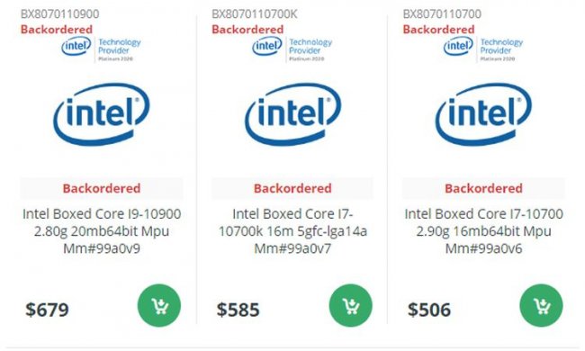 Канадские магазины рассчитывают получить Intel Comet Lake-S только во второй половине июня - «Новости сети»