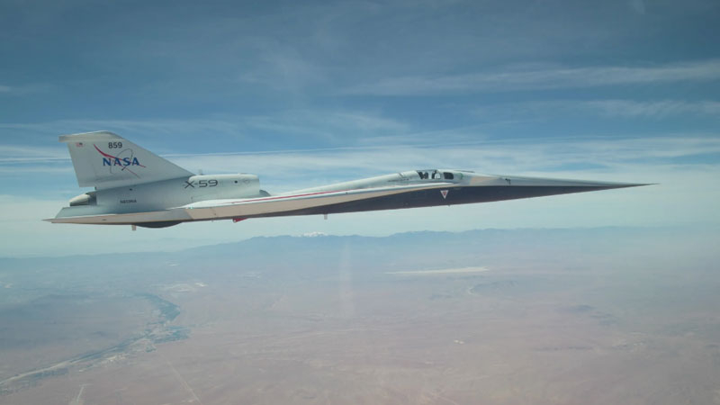 Прототип тихого сверхзвукового авиалайнера NASA X-59 впервые полетал по-взрослому — с убранными шасси - «Новости сети»